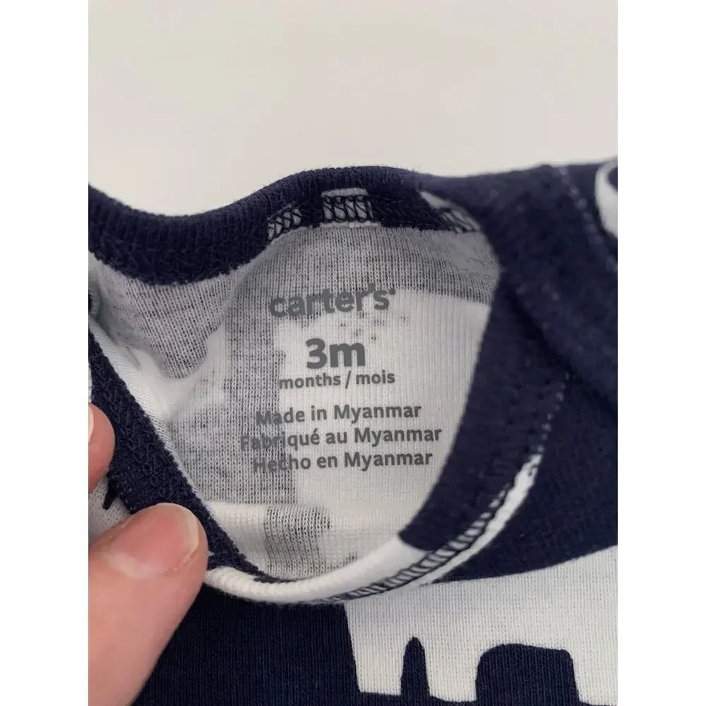 3‎ Months Carter's Bear Stripe Print 3 Piece Infant Set Long Sleeve Pants